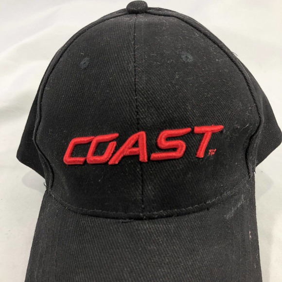 Coast Hat Cap Red Black Adjustable One Size Fits Most Strap Embroidered OSFM - Picture 5 of 12